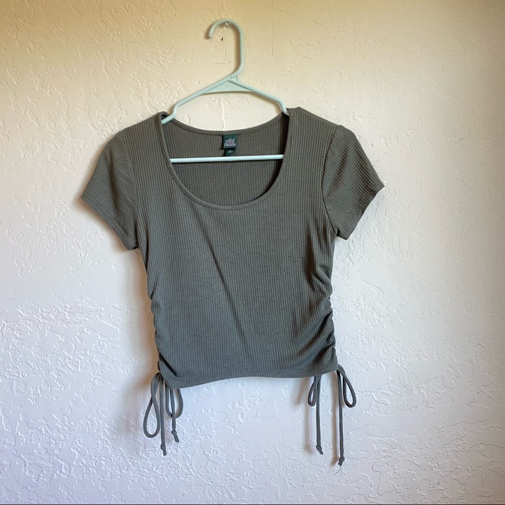 ribbed Ruched shirt